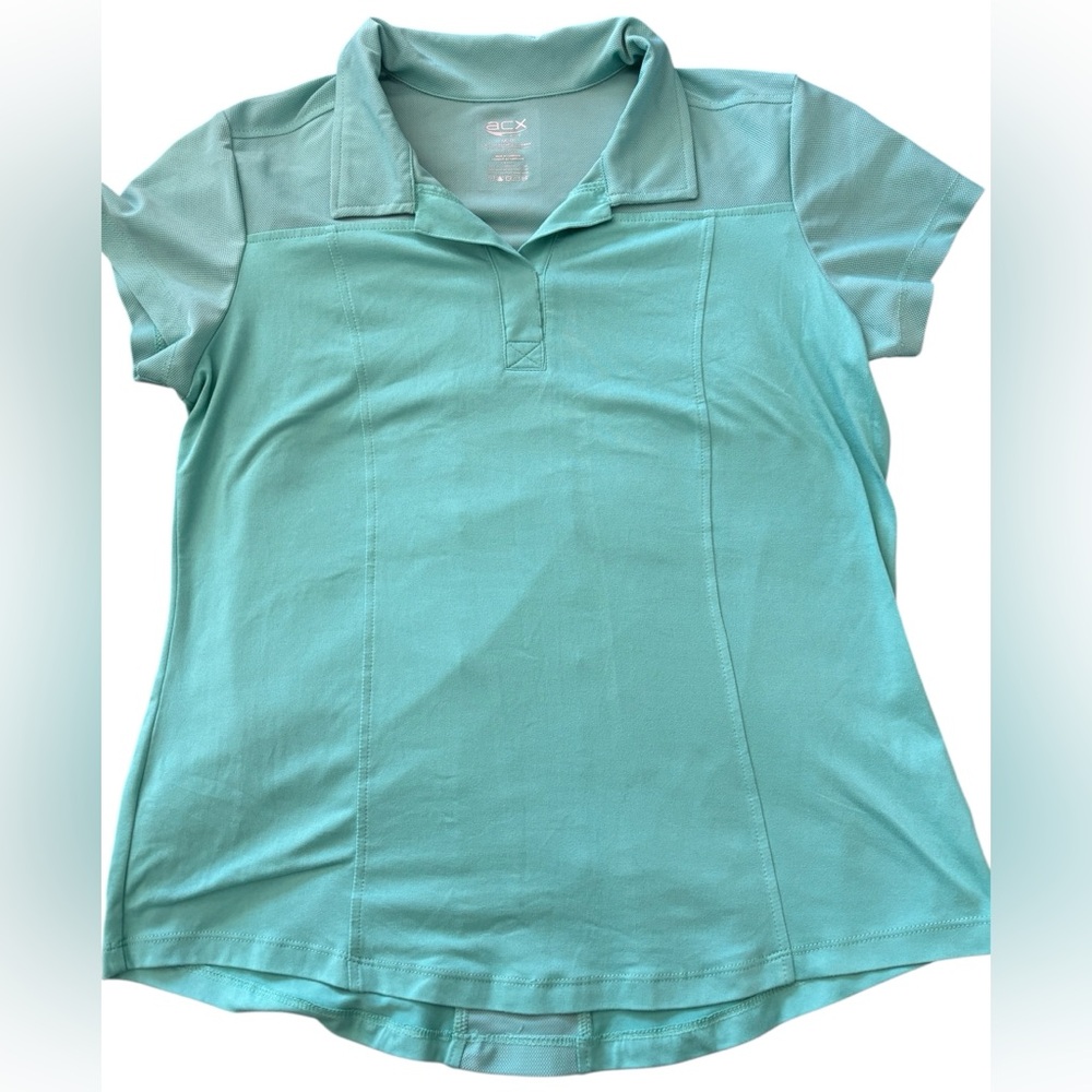 Active USA Aqua Short Sleeve Polo